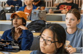 UT students in a lecture hall